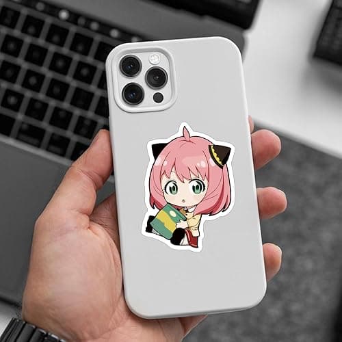 Pounchi Cute Anime Stickers (200 Pcs) Cute Cartoon PVC Sticker, Gifts for Laptop Water Bottle Skateboard Party Supplies Decorations Teens Kids thumbnail 6