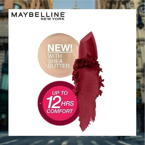 Maybelline Color Sensational Lipstick, Lip Makeup, Matte Finish, Hydrating Lipstick, Nude, Pink, Red, Plum Lip Color, Divine Wine, 1 Count thumbnail 3