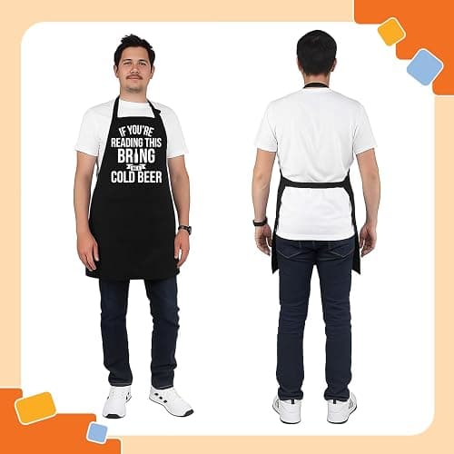 NewEleven Fathers Day Gift For Men, Dad, Husband, Him - Aprons For Men With Pockets thumbnail 5
