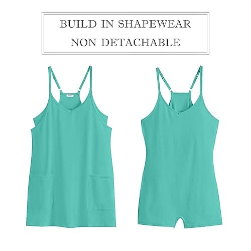Prinbara Women Athletic Tennis Dress Summer Workout Sports Mini Romper Dress Built in Shapewear Shorts Sundress 2025 Outfits - Lake Blue - Small thumbnail 6