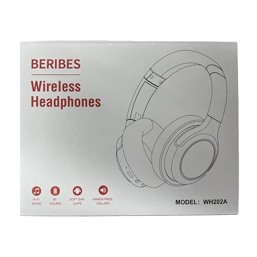BERIBES Bluetooth Headphones Over Ear, 65H Playtime and 6 EQ Music Modes Wireless Headphones with Microphone, HiFi Stereo Foldable Lightweight Headset, Deep Bass for Home Office Cellphone PC Ect. thumbnail 9