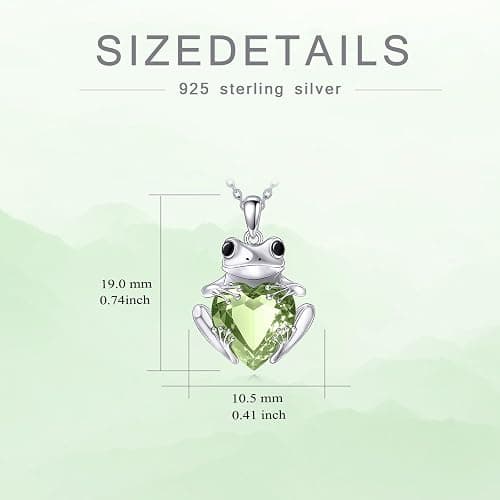 TOUPOP Christmas Gifts Frog Necklace S925 Sterling Silver Crystal Frog Gifts for Women Frogs Jewelry Birthday Gifts thumbnail 6