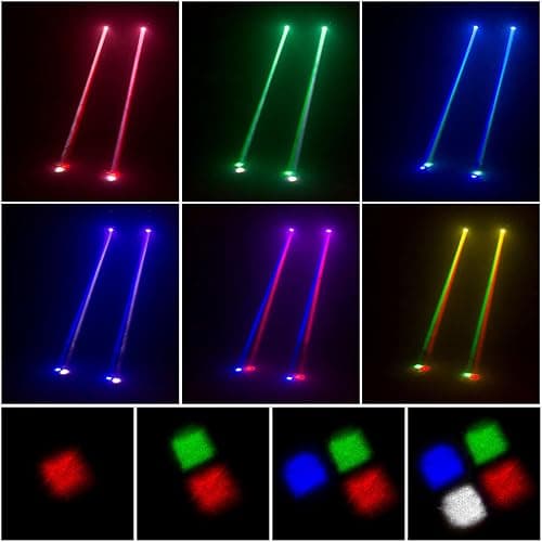Moving Head Lights LED Stage Lights Spot 4 Color RGBW Gobos with Magical Circle 60W DMX for DJ Disco Party Light by U`King (Black-4) thumbnail 5