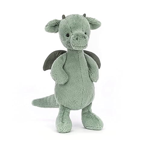 Jellycat Bashful Dragon Stuffed Animal, Medium 12 inches - Mythical Plush Toy - Classic Children's Gift thumbnail 5