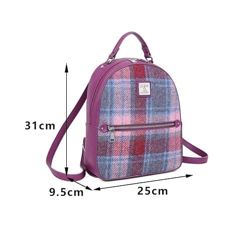 Strathurie Of Scotland Harris Tweed Backpack Lightweight Travel & Everyday Bag with Adjustable Straps thumbnail 2