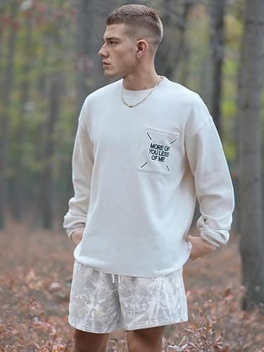 Ogfao Camo Sweats Shorts for Men Women Elastic Waist Drawstring Camouflage Workout Shorts Maple Leaf Athletic Gym Shorts thumbnail 3
