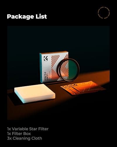 K&F CONCEPT 67mm Variable Star Filter Cross Screen Starburst Filter 4, 8 Points -18 Layer Coating Ultra Slim Optical Glas Camera Lens Filter with 3 Cleaning Cloth thumbnail 7