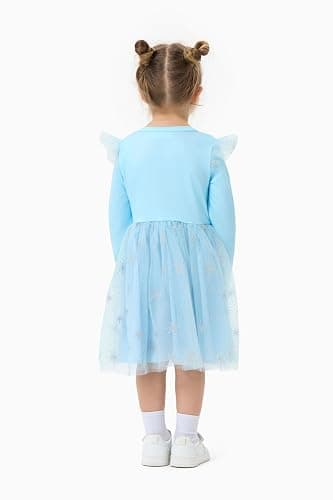 Disney Princess Frozen Minnie Mouse Dress Girls Sparkle Ruffle Tulle Tutu Birthday Party Fall Outfits Clothes Baby to Toddler thumbnail 6