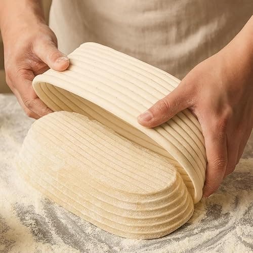 Saint Germain Bakery 10-Inch Oval Banneton Proofing Basket with Liner thumbnail 2