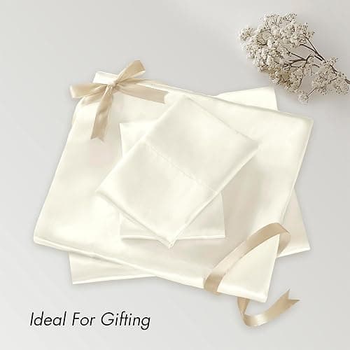Madison Park Essentials Polyester Satin 6 Piece Sheet Set with Ivory MPE20-904, Queen thumbnail 19