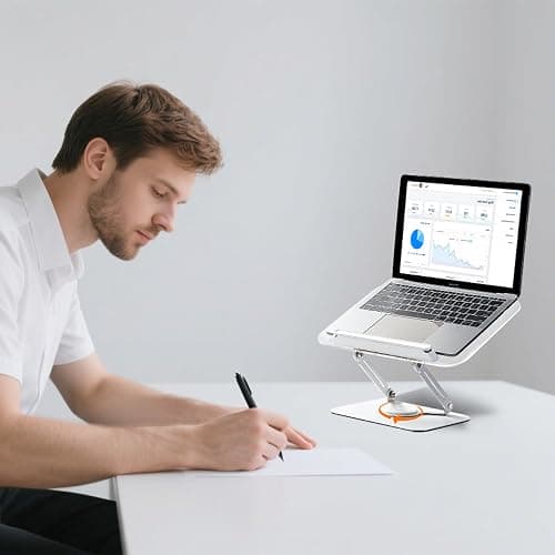 BYMECOST Acrylic Book Stand for Reading, Adjustable Book Holder with 360° Rotating Base & Elastic Page Clips, Foldable Desktop Riser Stand for Cookbook,Laptop,Tablet,Music Scores,Recipe,Textbook thumbnail 2