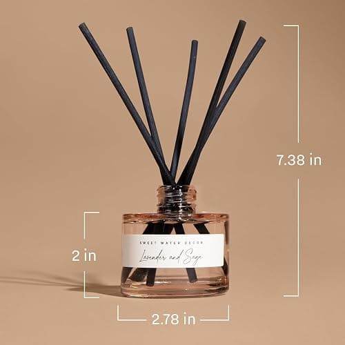 Sweet Water Decor Salt and Sea Reed Diffuser – Room Decor Aesthetic with Long-Lasting Premium Fragrance of Sea Salt, Citrus, Musk, and Amber for 4 Months – Ideal for Home Decor thumbnail 6