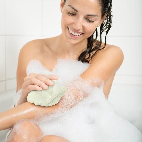 African Exfoliating Net Bath Sponge，African Net Sponge，Net Sponge (White-Large) - White-large thumbnail 5