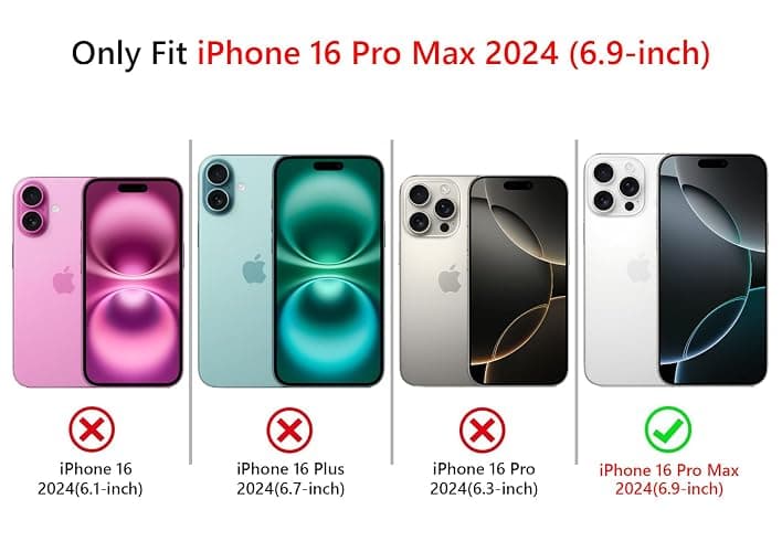 NITITOP Compatible with iPhone 16 Pro Max Case Clear Magnetic Compatible with MagSafe Cute Lily Flowers Floral for Women Girls Hard PC Back Shockproof Protective Phone Cover - Purple thumbnail 3