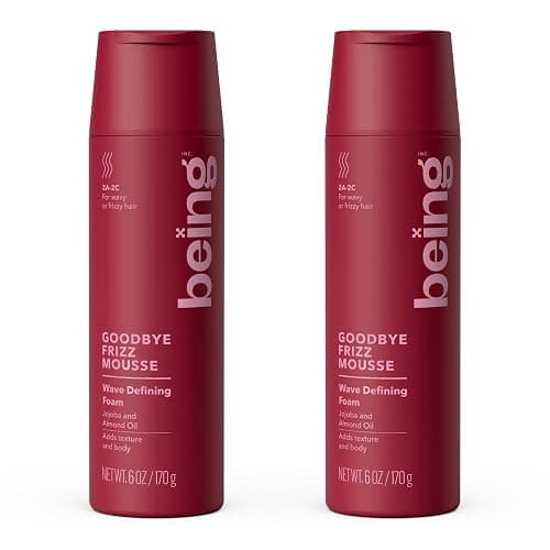 being GOODBYE FRIZZ MOUSSE Wave Defining Foam with Jojoba and Almond Oil 6 OZ(Pack of 2) - Image 1