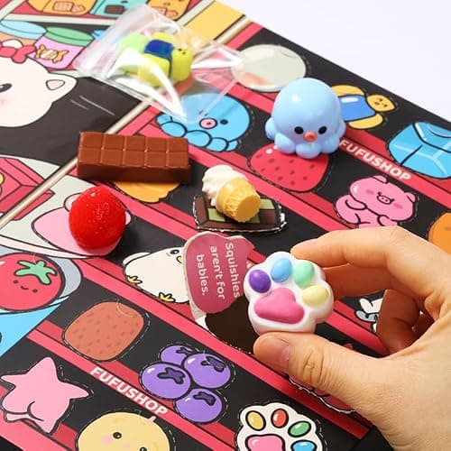 FUFUSQUISHY 30Pcs taba Squishy Toys Party Favors for Kids 4-8 8-12 Silicone Stress Relief Fidget Toys Treasure Box Classroom Birthday Xmax Gifts fufu Squishy thumbnail 4
