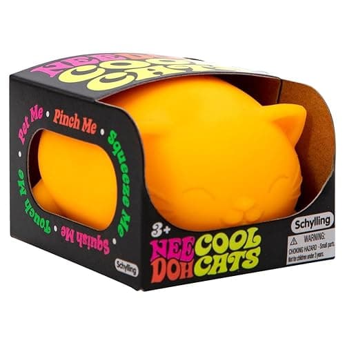 Schylling NeeDoh Cool Cats The Groovy Glob! Squishy, Squeezy, Stretchy Stress Balls Assorted Colors - 3 Pack thumbnail 3