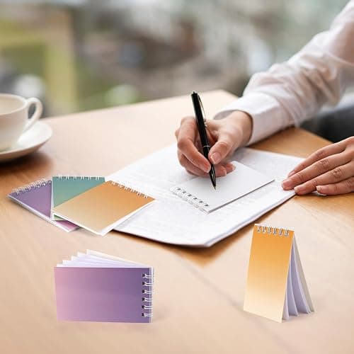 Hooqict 24 Pack Pocket Notebook Mini Notebooks Party Favors Small Spiral Notepads Mini Journal Bulk Pocket Notepad Memo Writing Pads for Classroom School Office Supplies, 3.9 x 2.4 Inches thumbnail 8