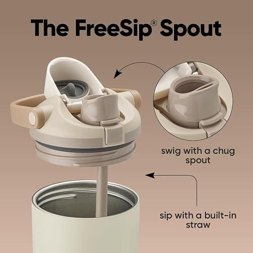 Owala FreeSip Sway - Stainless Steel - 40-oz. - Tan (Lightly Toasted) thumbnail 3