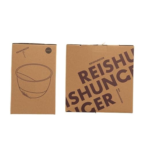REISHUNGER Reis Waschschüssel und Gemüsesieb aus Edelstahl (schwarz) - Sieb zum Waschen von Reis und Gemüse - Mit rutschfestem Silikonfuß thumbnail 6