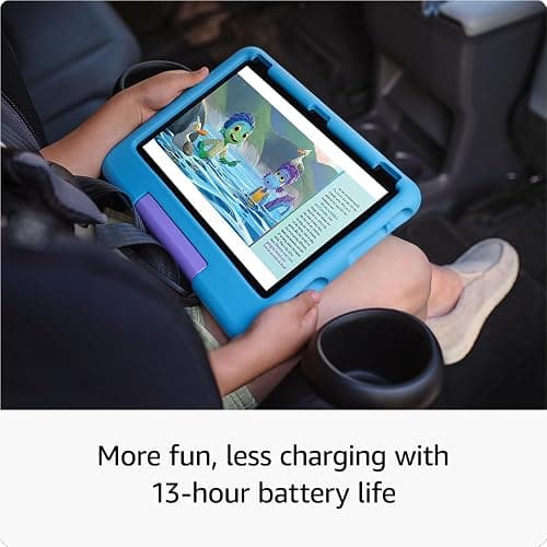 Amazon Fire HD 10 Kids tablet (newest model) ages 3-7 | Bright 10.1" HD screen with included ad-free and exclusive content, robust parental controls, 13-hr battery, 32 GB, Blue thumbnail 5