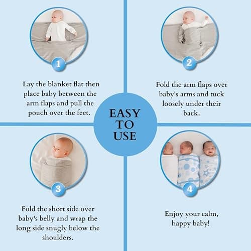 Miracle Blanket Swaddle Wrap – Help Your Newborn Sleep Longer – Soft & Secure Sleep Sack for Infants – Easy-to-Use Swaddling Blanket for a Calm Baby (Coral Hearts) thumbnail 8