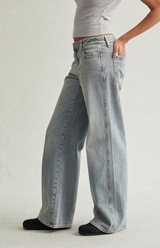 PacSun Women's Casey Low Rise Baggy Jeans Medium Indigo Tint thumbnail 2