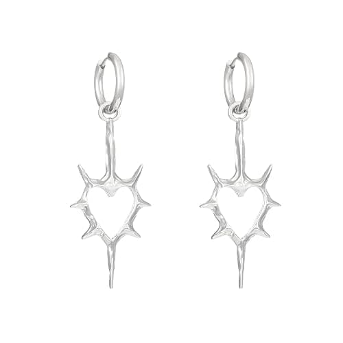 Frigotine Gothic Hoop Dangle Drop Earrings for Women, Trendy Dark Black Y2k Punk Halloween Party Accessories Fashion Jewelry Gift - Image 1