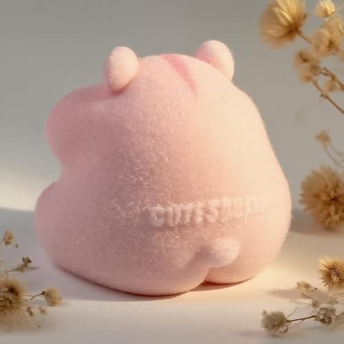 Handmade Taba Squishy Hamster Toy, Cute Squishy Hamster Fidget Toy, Realistic Hamster Toy, Soft Silicone Mochi Furry Toy, Stress Relief Gift for Adults & Kids, Sensory Anxiety Plushie (Pink) thumbnail 2