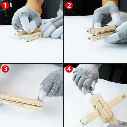 BESTNULE Leather Tools, Leather Strip and Strap Cutter, Leather Cutting Tool, Leather Cutter Adjustable with 3 Blades thumbnail 4