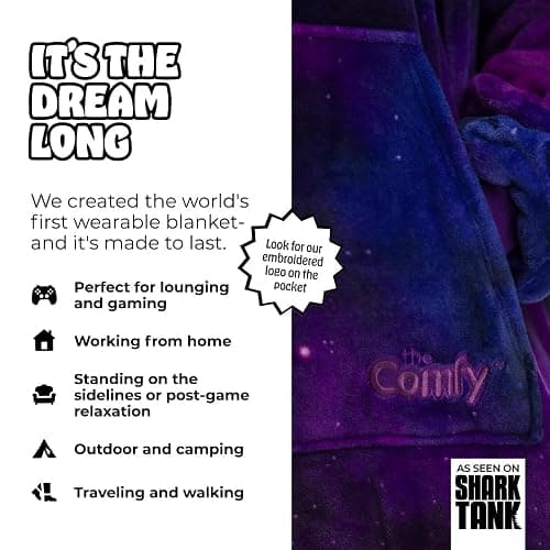 THE COMFY Dream | Oversized Light Microfiber Wearable Blanket, Seen on Shark Tank, One Size Fits All thumbnail 3