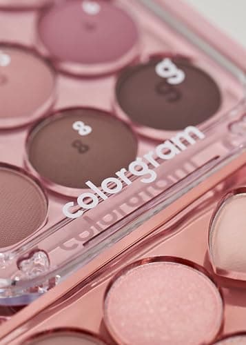 COLORGRAM Pin Point Eyeshadow Palette 01 Peach+Coral= | Ultra-Blendable Matte, Glitter, Shimmer Shades for Daily Makeup | K-Beauty Eye Palette with Easy-to-Use Calculator Design thumbnail 8