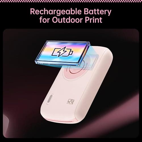 HPRT CP2100 Portable Photo Printer for iPhone & Android, 2 * 3 Instant Color Mini Printer, Bluetooth 5.0, Type-C Charging, Dye-Sublimation Tech, Initial 10 Sheets Included thumbnail 6