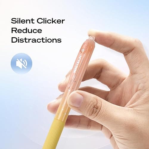 WRITECH Gel Pens Fine Point: Nebula Pen Set 0.7mm Black Ink Retractable 6ct Medium Point Smooth Writing with Aesthetic Gradient Color Barrel for Journaling Note Taking Silent Click No Smear thumbnail 5