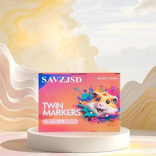 SAVZJSD 120 Colors Alcohol Markers, Dual Tips Alcohol-Based Art Markers for Kids and Adults in Coloring, Painting (Fine & Broad thumbnail 6