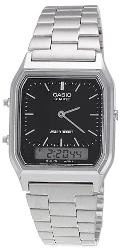 Casio Gents Analogue & Digital Stainless Steel Bracelet Strap Watch AQ-230A-1DMQ - Image 1