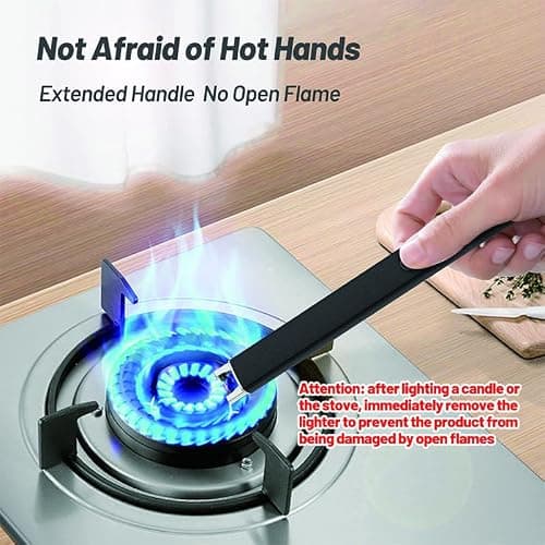 VEHHE Candle Lighter, Windproof Electric Lighter with Lock & LED Display | Black | Extended Handle Design | USB-C Rechargeable Design | Windproof Pulse Electric | Ignition Lighters for Candle Camping thumbnail 4