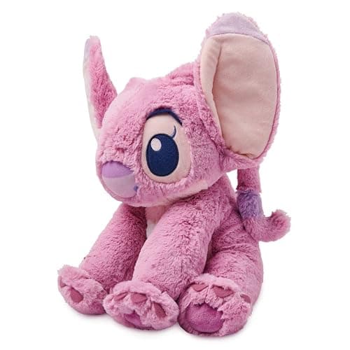 Disney Store Official Angel Medium Soft Toy for Kids - Cuddly Character with Fuzzy Texture & Embroidered Details - Flexible Floppy Ears - Disney Plushy Suitable for All Ages thumbnail 6