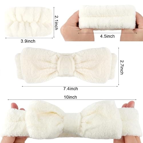 WHAVEL 6PCS Spa Headband and Wristbands Set, Face Wash Headband Wrist Bands for Washing Face Makeup Skincare Hair Band Skin Care Accessories Tools thumbnail 6