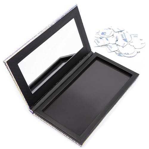Allwon Magnetic Palette Mermaid Empty Makeup Palette with Mirror and 20Pcs Adhesive Empty Palette Metal Stickers for Eyeshadow Lipstick Blush Powder thumbnail 3