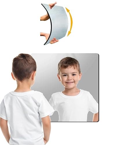 Unbreakable Plexiglass Acrylic Mirror for Kids, 1 PCS 8 x 8 inch, Shatterproof Safe Mirror for Wall, Used for Hand Makeup Mirrors, Hang Mirro, Bedroom Door Mirro, Shaving Mirrors, Workout Mirro - Image 1