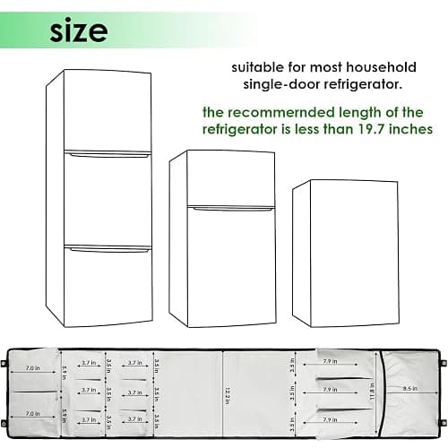 Forzacx Smart Mini Fridge Organizer with 12 Pockets, can be Hung on Majority Mini Fridge Top, Maximizing Your Storage Space, Perfectly Holds plates and More. Ideal for Offices or Dorms(Grey) thumbnail 6