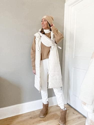 Inorin Womens Down Vest with Stand Collar Thick Hooded Sleeveless Long Coats Jacket thumbnail 5