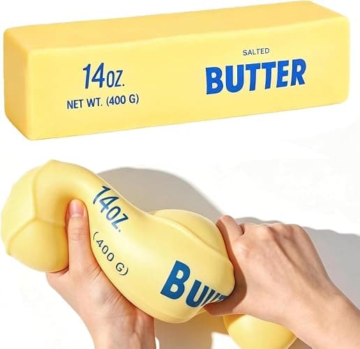 10in Giant Butter Squishy - 14oz Big Jumbo Squishy Butter Stick - Slow Rebound Big Butters Squeeze Stress Ball, Large Butters Fidget, Relief Slow Rising Fun for Anxiety Relief Party Favors - Image 1
