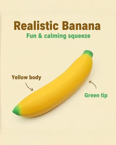 Stretchy Glue-Sand Filled Rubber Banana, Latex Soft Decompression Toy, High-Elastic Stretchable Squishy Banana Toy, Decompression Toy for Adults and Children (Bananas -2 Pack) thumbnail 4