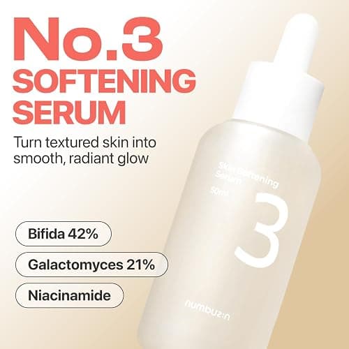 numbuzin No.3 Serum | Skin Softening Serum | Pores, Textured, Bumpy, Rough to Glass Skin | Bifida, Galactomyces, Niacinamide, Adenosine, Panthenol | 1.69 fl. oz. thumbnail 3