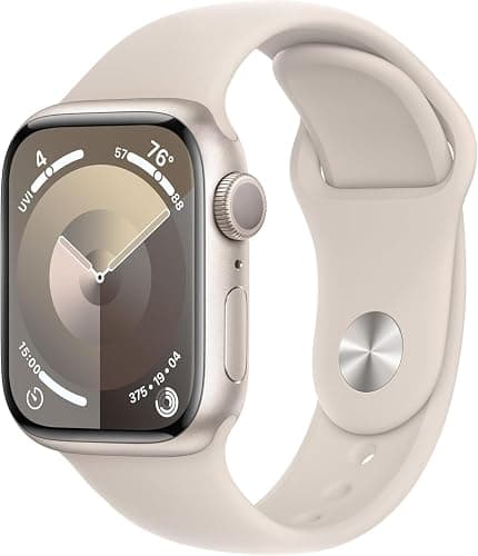 Apple Watch Series 7 (GPS + Cellular, 41mm) Starlight Aluminum Case with Starlight Sport Band, Regular (Renewed) thumbnail 2