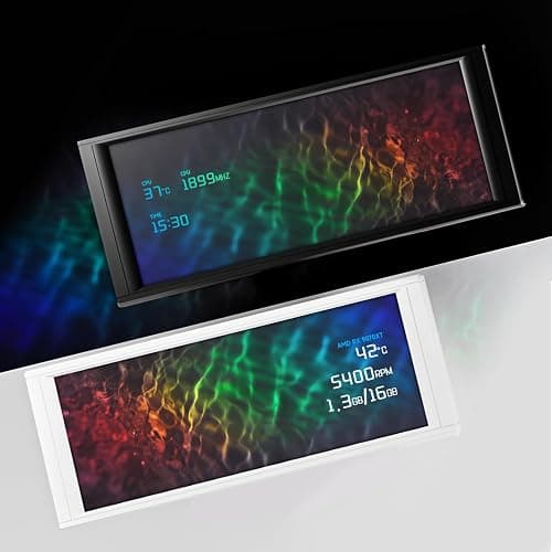 Thermalright TV LCD White Display Screen-Magnetic Suction,6.86" IPS Panel | 1280x480 Resolution for Static/Dynamic Image Switching, can be Paired with a Chassis/CPU Liquid Cooler(White) thumbnail 5