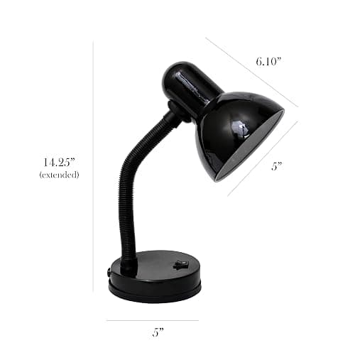 Simple Designs LD1003-BLK Basic Desk Lamp, Black thumbnail 3