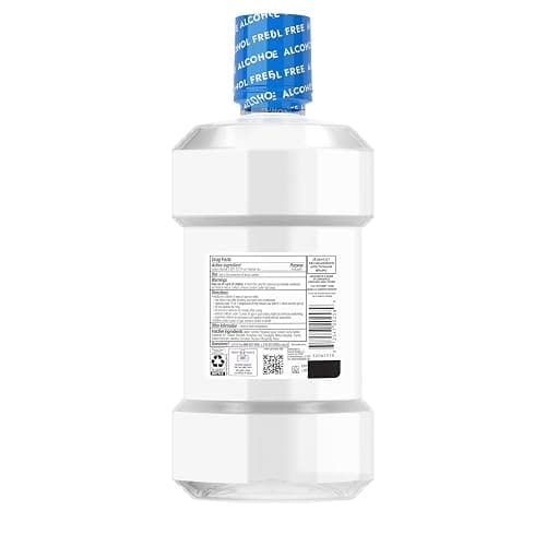 Listerine Total Care Alcohol-Free Anticavity Fluoride Mouthwash, 6 Benefit Oral Rinse to Help Kill 99.9% of Germs That Cause Bad Breath & Strengthen Enamel, Dye-Free, Extra Mild Mint Flavor, 1 L thumbnail 9